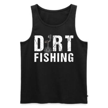 Dirt Fishing Dirt Fishing Détecteur de métaux - Débardeur bio Premium Homme - noir - Devant - Michal (187cm)