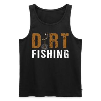 Dirt Fishing Dirt Fishing Détecteur de métaux - Débardeur bio Premium Homme - noir - Devant - Michal (187cm)