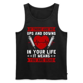 Krankenschwester Arzt Sanitäter - Männer Premium Bio Tank Top - Schwarz - Vorne - Michal (187cm)