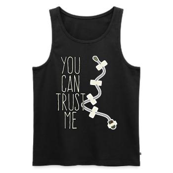 Abhörgerät Trust me Spion Mikofon - Männer Premium Bio Tank Top - Schwarz - Vorne - AI Model Male 178 light (178cm)