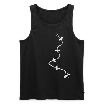 Abhörgerät Mikofon Geheimagent Spion - Männer Premium Bio Tank Top - Schwarz - Vorne - AI Model Male 178 light (178cm)