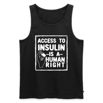 Access to insulin Human rights Awareness of - Men's Premium Organic Tank Top - black - Front - AI Model Male 178 light (178cm)