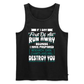 Rede Und Debatte Debattierer - Männer Premium Bio Tank Top - Schwarz - Vorne - AI Model Male 178 light (178cm)
