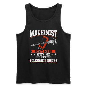 Machines de machiniste - Débardeur bio Premium Homme - noir - Devant - Michal (187cm)