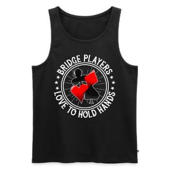 Jeu de cartes Bridge Player - Débardeur bio Premium Homme - noir - Devant - Michal (187cm)