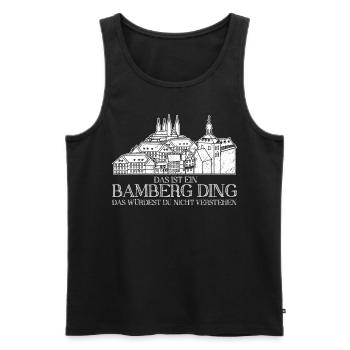 Bamberg Stadt Gebäude Bamberger - Männer Premium Bio Tank Top - Schwarz - Vorne - AI Model Male 178 light (178cm)