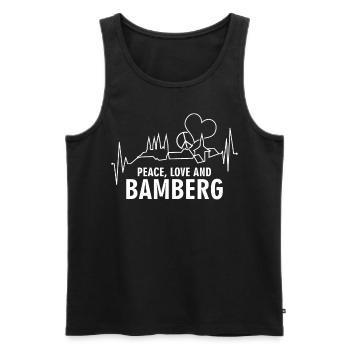 Bamberg lustiger Spruch Witz Bamberger - Männer Premium Bio Tank Top - Schwarz - Vorne - AI Model Male 178 light (178cm)