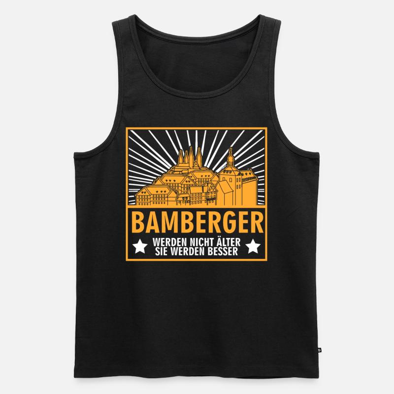 Bamberg Bamberger - Männer Premium Bio Tank Top - Schwarz