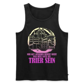 Trier Stadt Trierer - Männer Premium Bio Tank Top - Schwarz - Vorne - Michal (187cm)