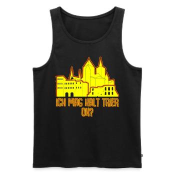 Trierer Ich mag Trier - Männer Premium Bio Tank Top - Schwarz - Vorne - Michal (187cm)