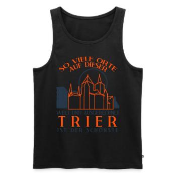 Trier Städtetrip Trierer - Männer Premium Bio Tank Top - Schwarz - Vorne - Michal (187cm)