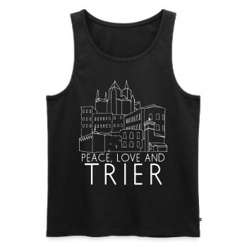 Trier Joke Trier - Men's Premium Organic Tank Top - black - Front - AI Model Male 178 light (178cm)