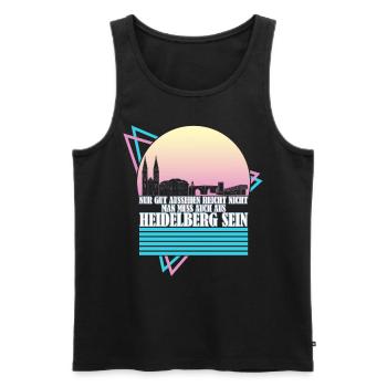 Heidelberg Witz Heidelberger - Männer Premium Bio Tank Top - Schwarz - Vorne - Michal (187cm)