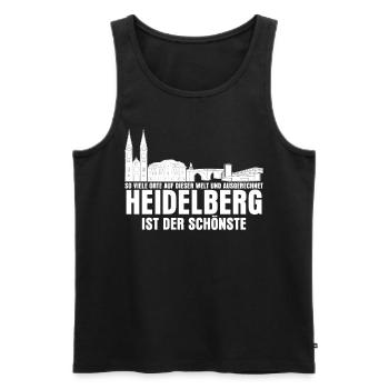 Heidelberger Witz Heidelberg - Männer Premium Bio Tank Top - Schwarz - Vorne - Michal (187cm)