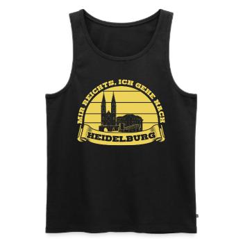 Heidelberger Spruch Heidelberg - Männer Premium Bio Tank Top - Schwarz - Vorne - Michal (187cm)
