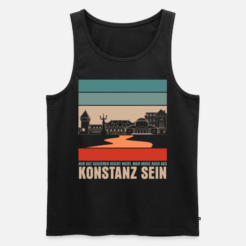 Konstanz Bodensee Witz Konstanzer - Männer Premium Bio Tank Top - Schwarz