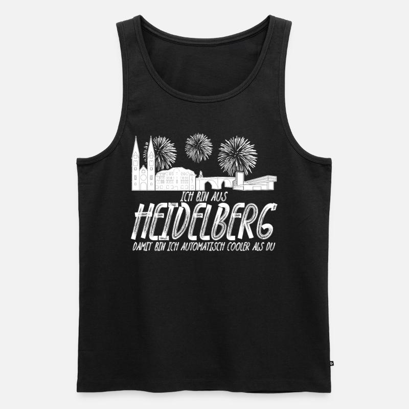 Heidelberg - Männer Premium Bio Tank Top - Schwarz