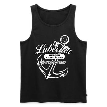 Lübeck Anchor Lübecker - Débardeur bio Premium Homme - noir - Devant - Michal (187cm)