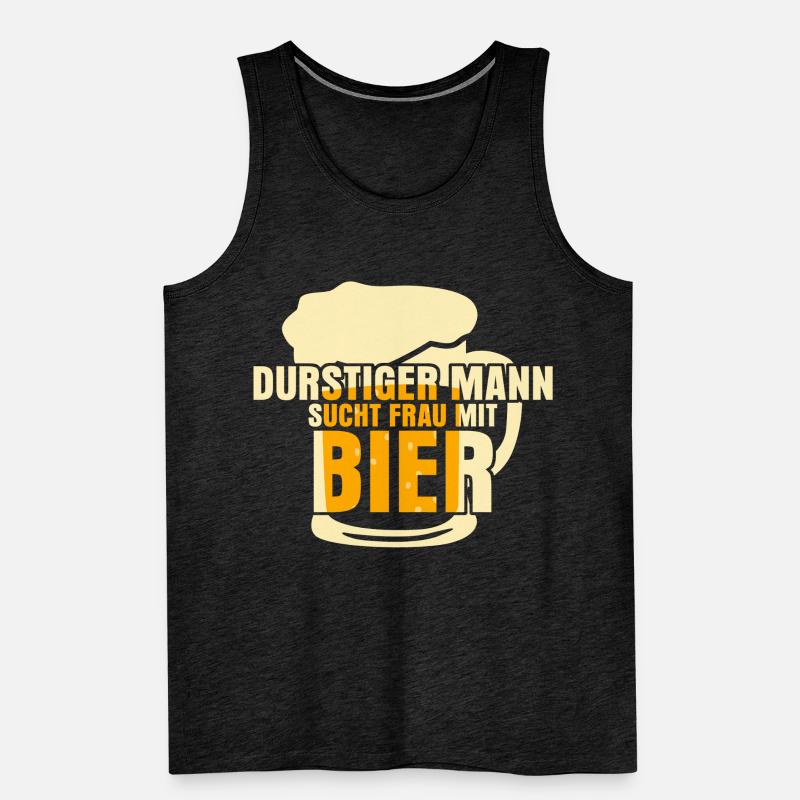 Bier Durstiger Mann Biertrinker Männer Premium Bio Tank Top