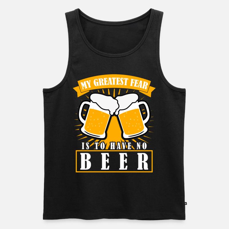 Bier Biertrinker Bierbrauer Bierspruch - Männer Premium Bio Tank Top - Schwarz