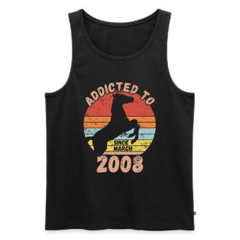 Birthday Horse Riding March 2008 - Men's Premium Organic Tank Top - black - Front - Michal (187cm)