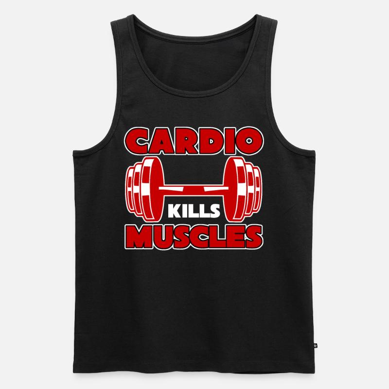 Bodybuilder Cardio Strongman - Männer Premium Bio Tank Top - Schwarz