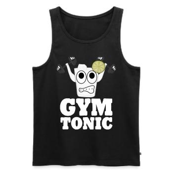 Bodybuilder Gym Tonic Fitness Strongman - Débardeur bio Premium Homme - noir - Devant - AI Model Male 178 light (178cm)