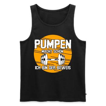 Bodybuilder Gym Strongman Bodybuilding - Männer Premium Bio Tank Top - Schwarz - Vorne - Michal (187cm)