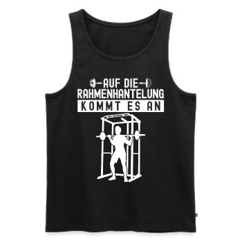 Bodybuilder Strongman Gym Bodybuilding - Männer Premium Bio Tank Top - Schwarz - Vorne - Michal (187cm)