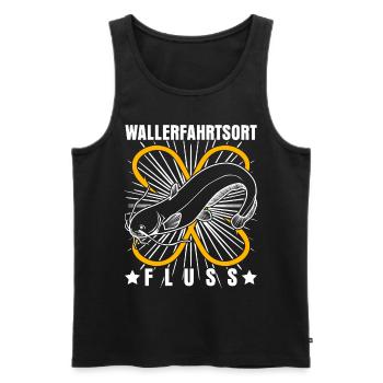 Angler Fluss Waller Angelsport Angeln - Männer Premium Bio Tank Top - Schwarz - Vorne - Michal (187cm)