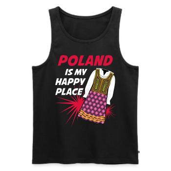 Pologne Pole Costume Polonais - Débardeur bio Premium Homme - noir - Devant - Michal (187cm)