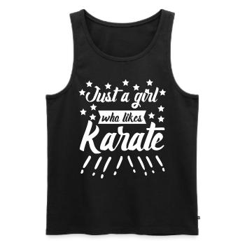Karaté Fille Kung Fu Arts Martiaux - Débardeur bio Premium Homme - noir - Devant - AI Model Male 178 light (178cm)