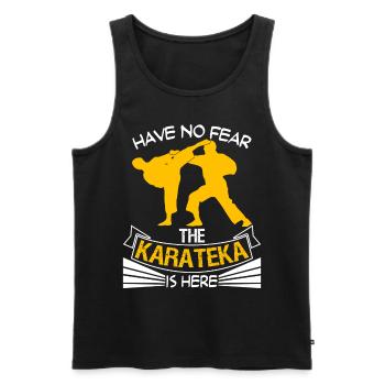 Karate Spruch Kampfsport - Männer Premium Bio Tank Top - Schwarz - Vorne - Michal (187cm)