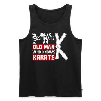 Karaté Sport Arts Martiaux - Débardeur bio Premium Homme - noir - Devant - Michal (187cm)