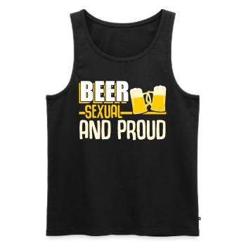 Beer funny Braumeister Bierbrauer - Men's Premium Organic Tank Top - black - Front - AI Model Male 178 light (178cm)