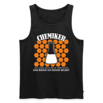 Chemist Witz Chemistry Chemical technician - Men's Premium Organic Tank Top - black - Front - AI Model Male 178 light (178cm)