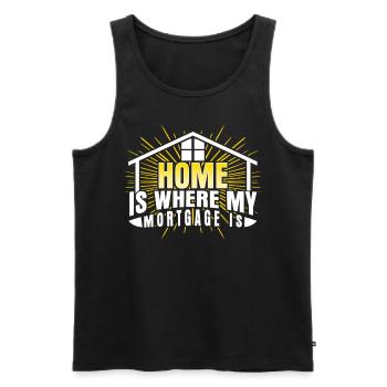 Sarkasmus lustiger Haubau Spruch Ironie - Männer Premium Bio Tank Top - Schwarz - Vorne - Michal (187cm)
