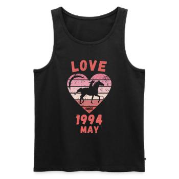 Love Horse Riding Birthday May 1994 - Men's Premium Organic Tank Top - black - Front - AI Model Male 178 light (178cm)