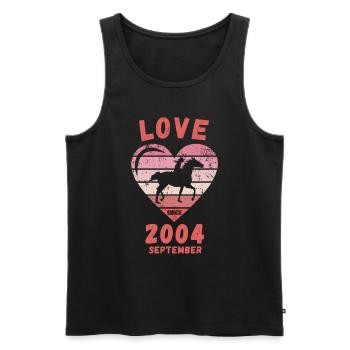 Love Horse Riding Birthday September 2004 - Men's Premium Organic Tank Top - black - Front - Michal (187cm)
