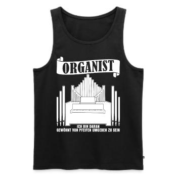 Orgel Pfeifen Organist Orgelspieler - Männer Premium Bio Tank Top - Schwarz - Vorne - Michal (187cm)