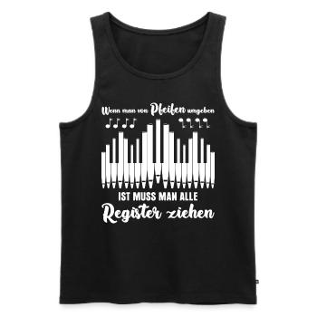 Orgel Orgelspieler Spruch Organist - Männer Premium Bio Tank Top - Schwarz - Vorne - Michal (187cm)