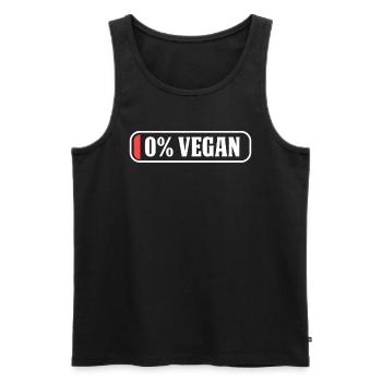 0% Vegan Bbq Metzger Non-veg - Männer Premium Bio Tank Top - Schwarz - Vorne - AI Model Male 178 light (178cm)