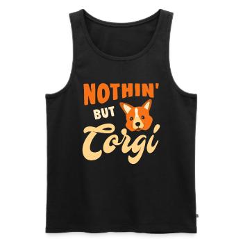 Nothin' But Corgi Dog - Men's Premium Organic Tank Top - black - Front - AI Model Male 178 light (178cm)