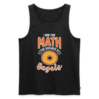 Math Bagel Nerd Bagels Math Teacher - Men's Premium Organic Tank Top - black - Front - AI Model Male 178 light (178cm)