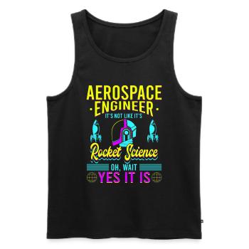 Aerospace Engineer It's like - Men's Premium Organic Tank Top - black - Front - Michal (187cm)