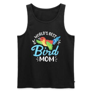 La meilleure maman perroquet oiseau du monde - Débardeur bio Premium Homme - noir - Devant - Michal (187cm)