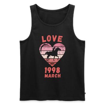Love Horse Riding Birthday Mars 1998 - Débardeur bio Premium Homme - noir - Devant - Michal (187cm)