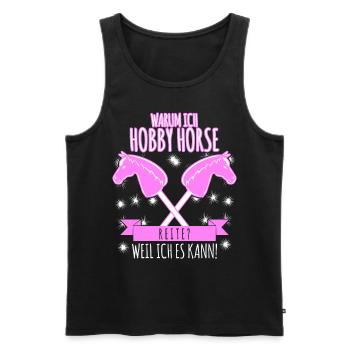 Hobby Horse Steckenpferd Hobbyhorse - Männer Premium Bio Tank Top - Schwarz - Vorne - Michal (187cm)