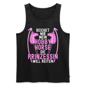 Hobby Horse Hobbyhorse Steckenpferd - Männer Premium Bio Tank Top - Schwarz - Vorne - Michal (187cm)
