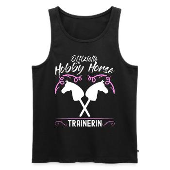Hobby Horse Spruch Hobbyhorse - Männer Premium Bio Tank Top - Schwarz - Vorne - Michal (187cm)